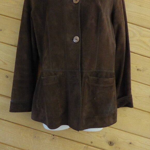 Vera Pelle Shasa Brown Reversible Genuine Leather Suede Jacket S Made in Italy - Picture 10 of 16